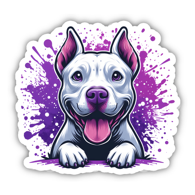 Purple Splash White Pitbull