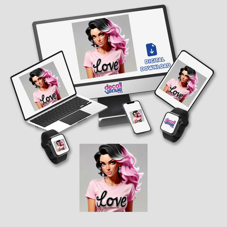 Doll wearing Love Tshirt