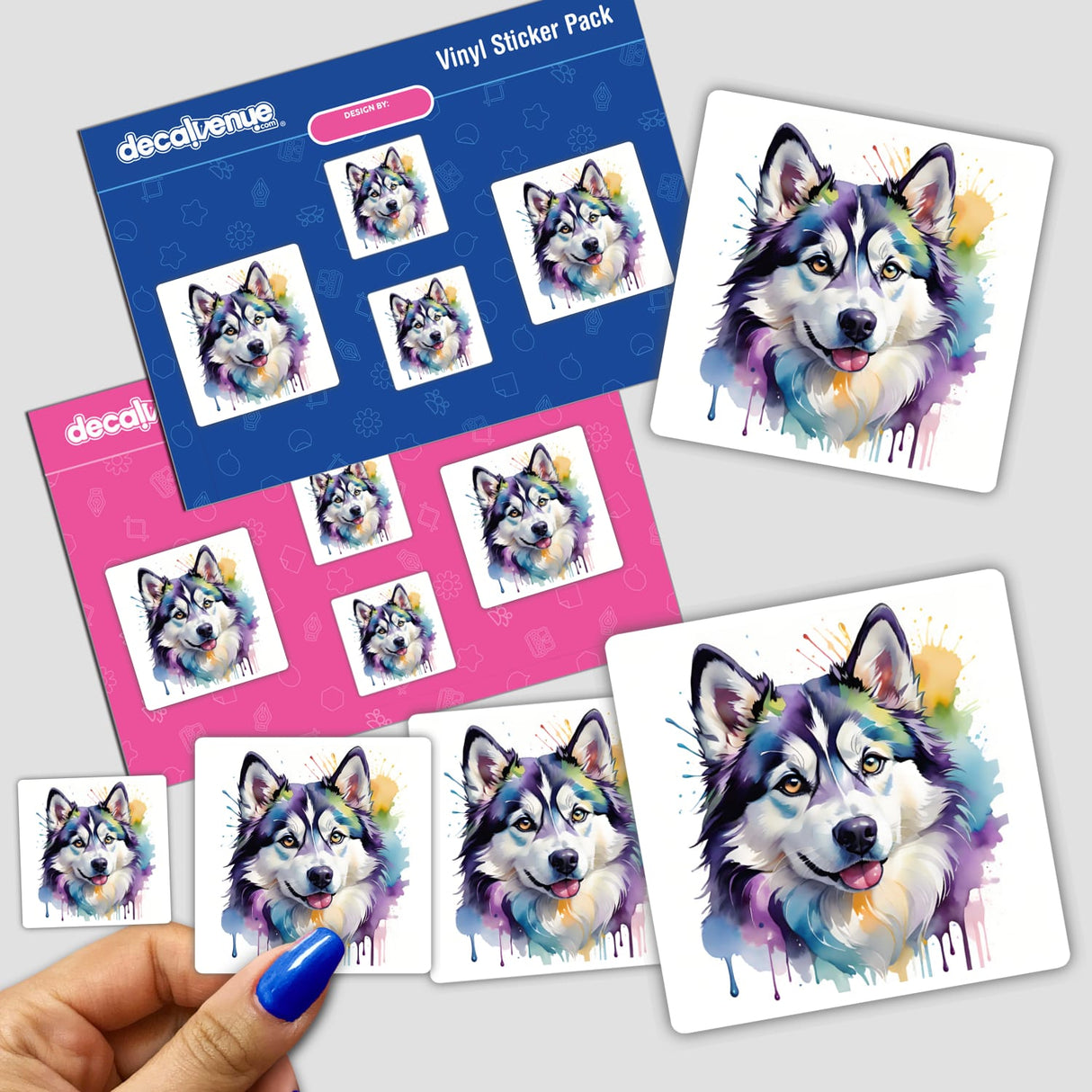 Colorful Husky Portrait