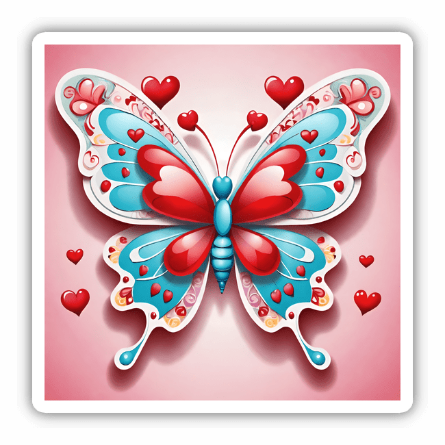 Butterfly Covered in Hearts