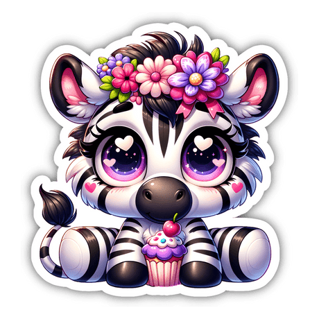 Cute Baby Zebra Sticker