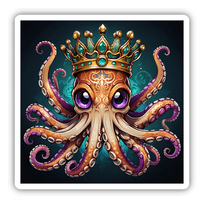 King of the Sea Orange Octopus w/ Background