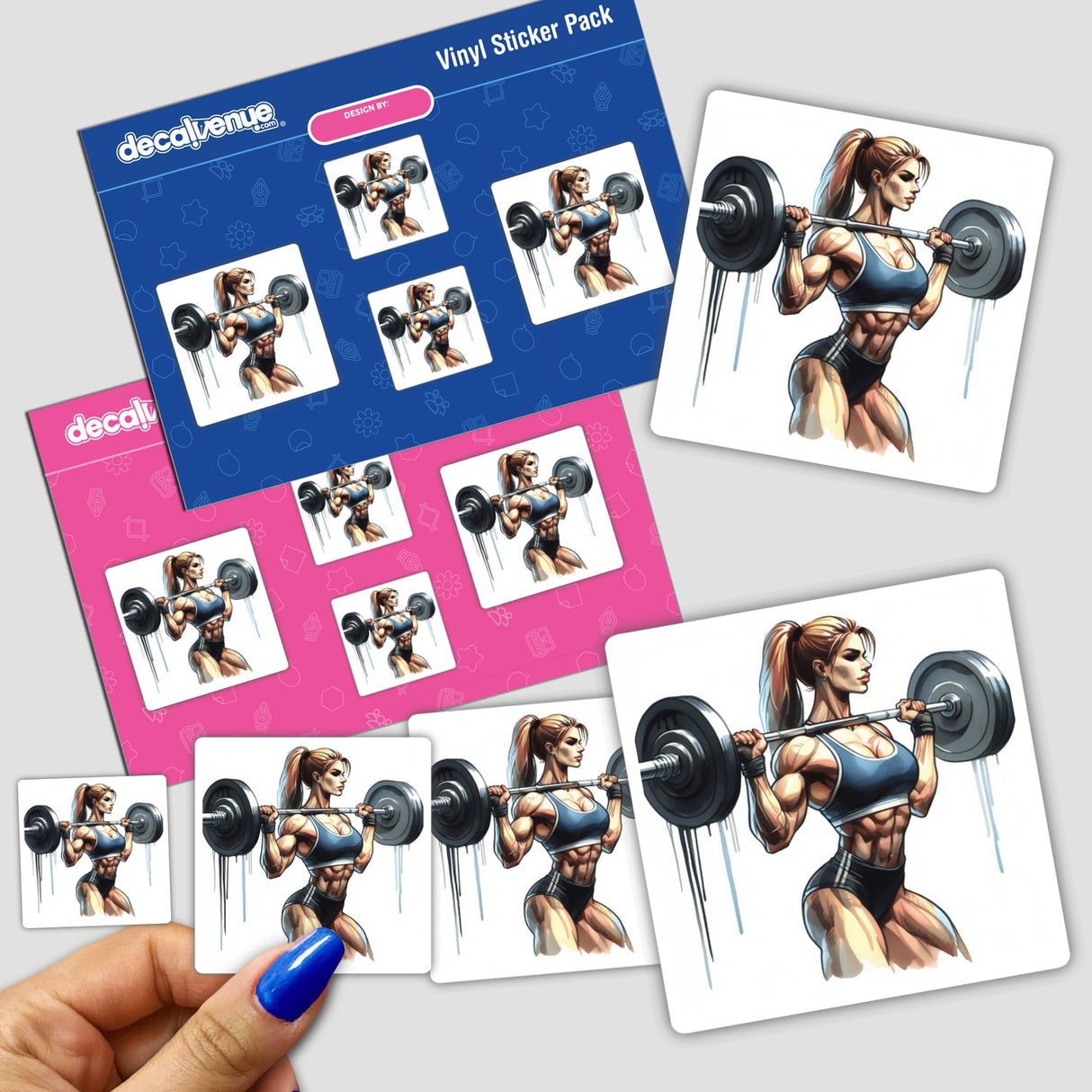 Woman Lifting Weights Watercolor