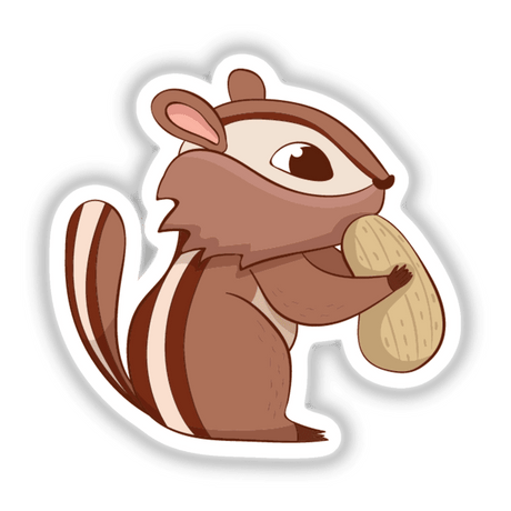 Chipmunk eating a peanut