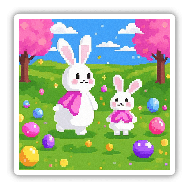 “Hunting with Mom” Easter bunnies