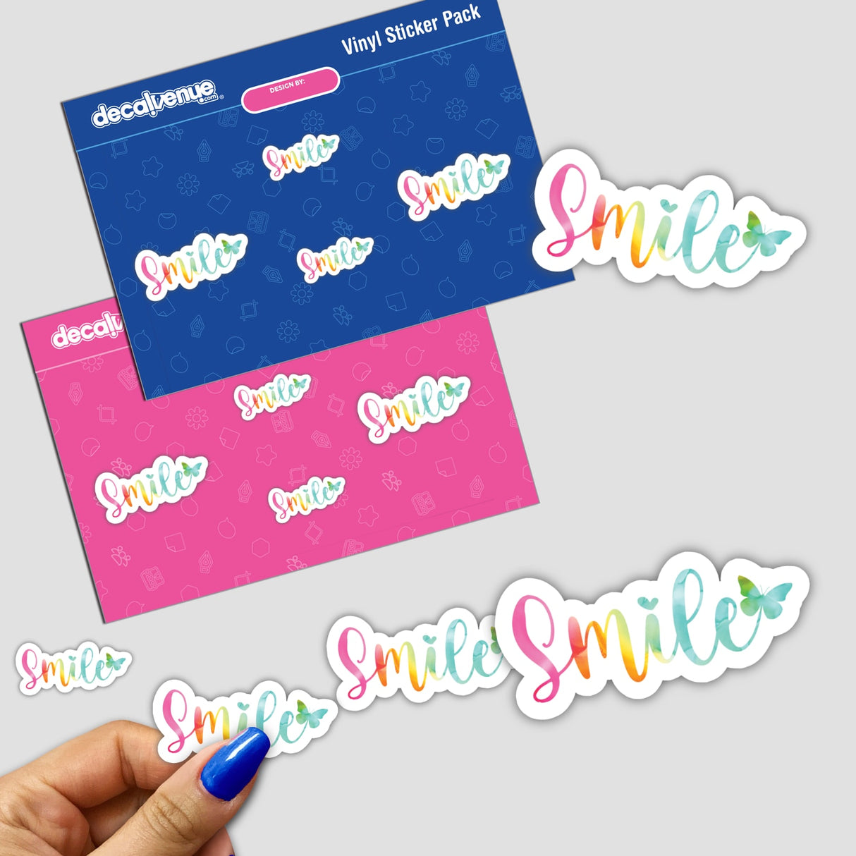 Beautiful Smile Sticker with Butterfly