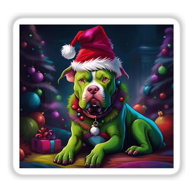 Green Pitbull Santa