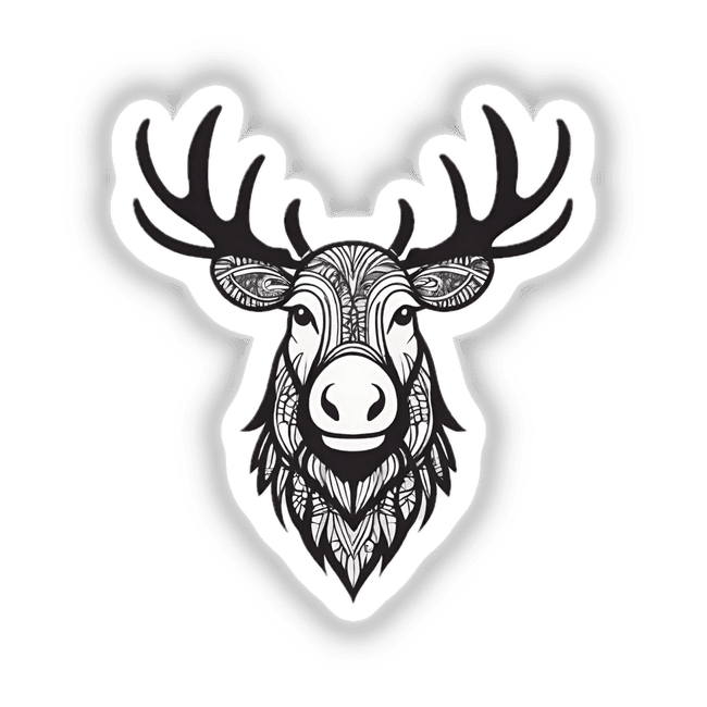 Moose black and white pattern
