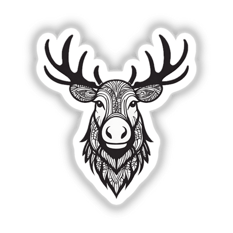 Moose black and white pattern