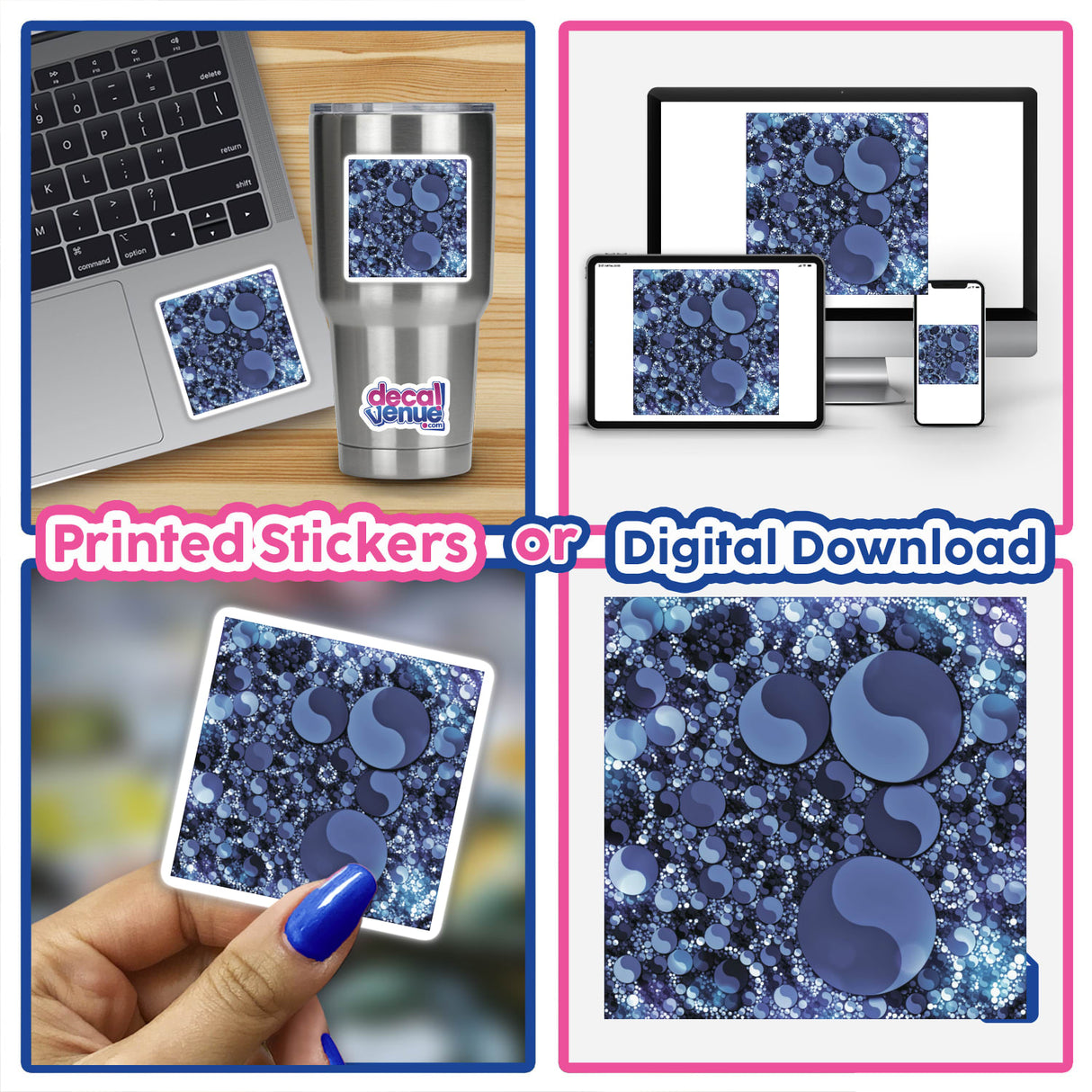Cool Colored Paisley Mosaic w/Circular Shapes and Soft Highlights ~ 3.13.24.4