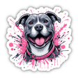 Pink Paint Splat Pitbull