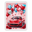 Red Sports Car Heart Balloons