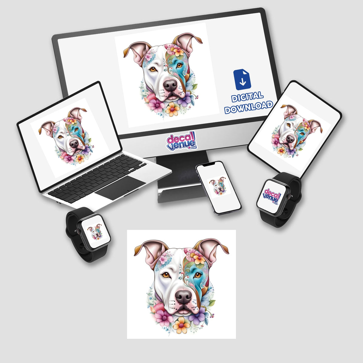 Floralicious Pitbull Face