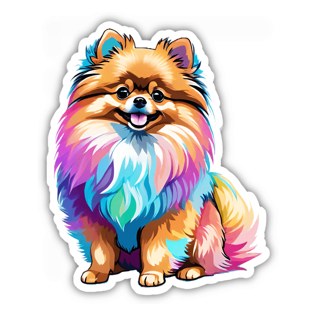 Fluffy Multi Colored Pomeranian