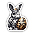 Black and White Leopard Easter Bunny