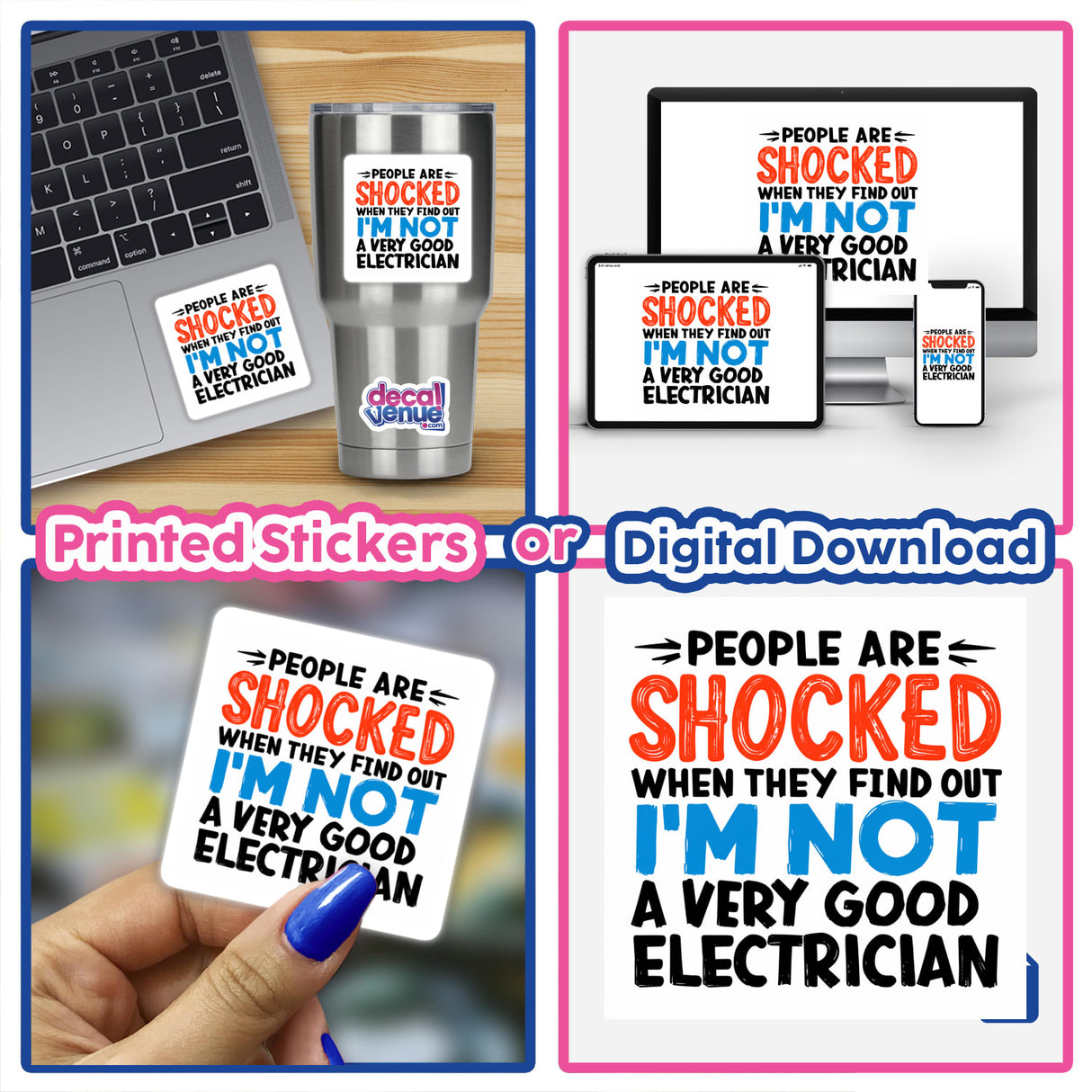 Funny Gift for Electrician - People are Shocked