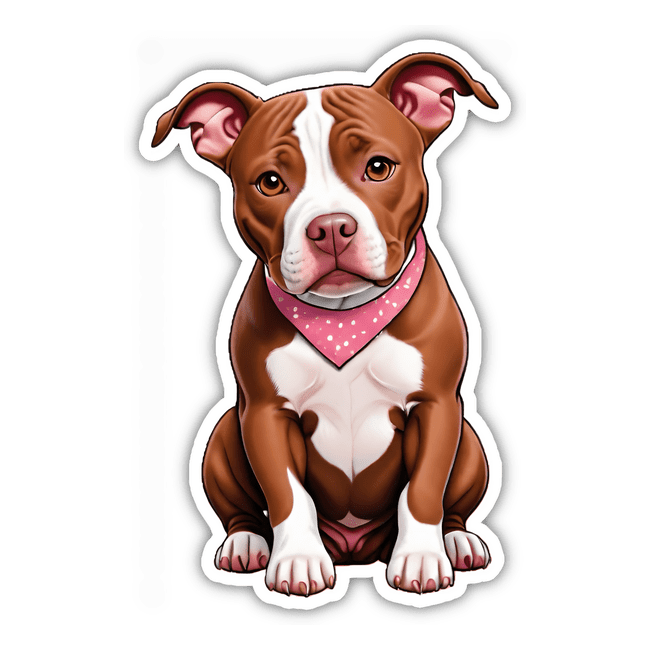 Red Nose Puppy Pitbull with Bandana