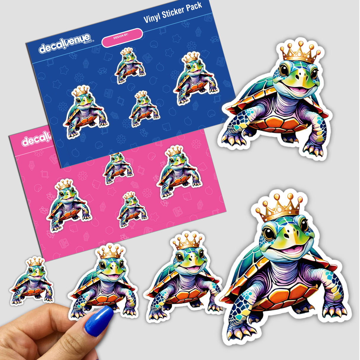 Watercolor Crowned Turtle II