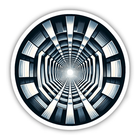 Endless Perspective Tunnel Illusion Sticker