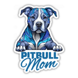 Aztec Pattern Blue Pitbull Mom
