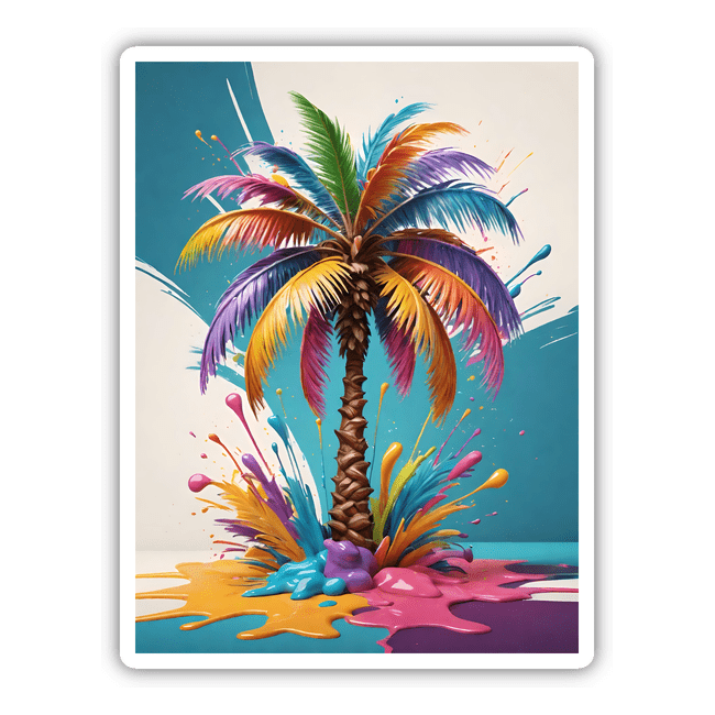 Palm Tree Paint Splash