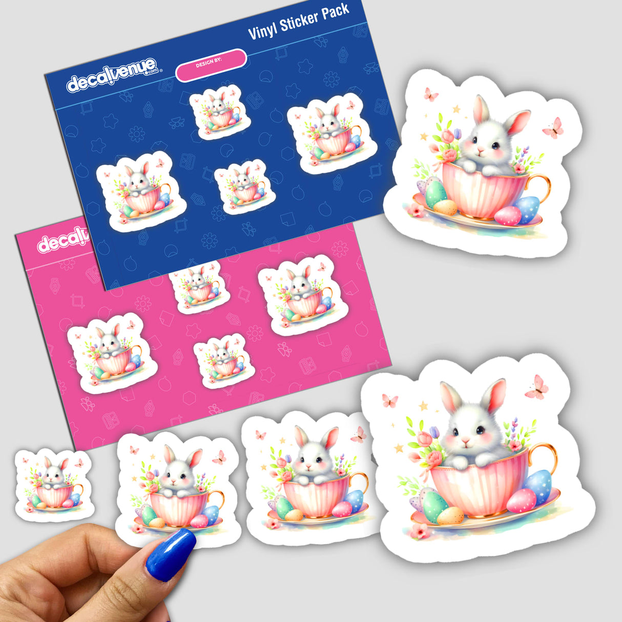 Cute Easter Bunny in a Mug Sticker