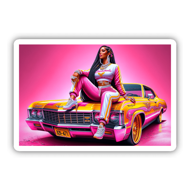 Hip Hop Woman Pink Impala Background