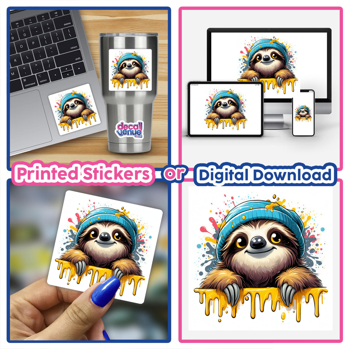 Splash of Color Sloth