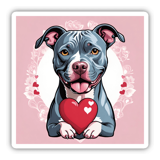 Gray Valentine Pitbull