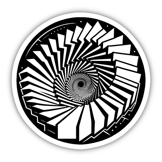 Infinite Staircase Optical Illusion Sticker