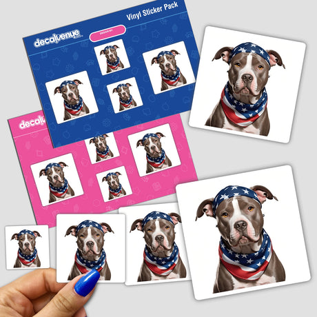 American Flag Bandana Pitbull