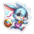 Cute Easter Bunny with basket Sticker
