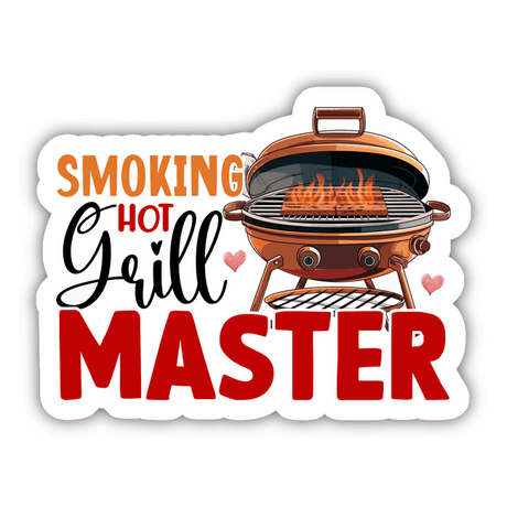Smoking Hot Grill Master Sticker