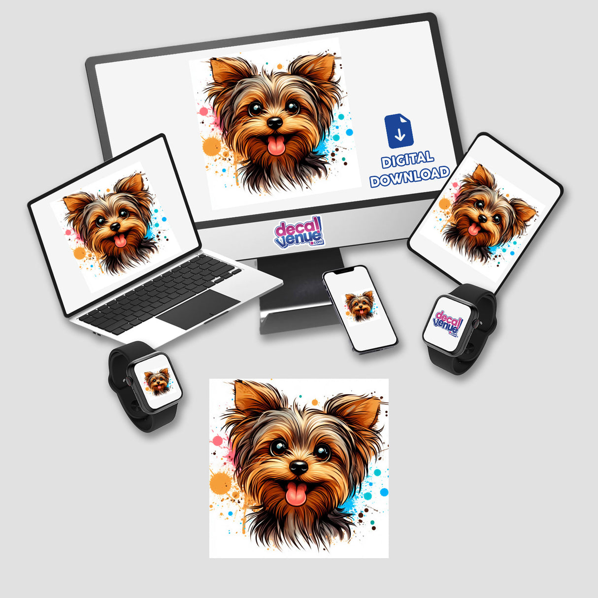 Crazy Yorkie Splatter
