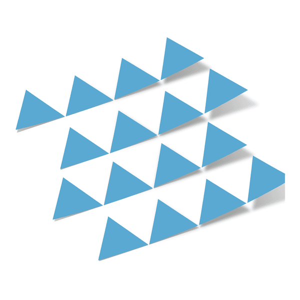 Ice Blue Triangles Vinyl Wall Decals
