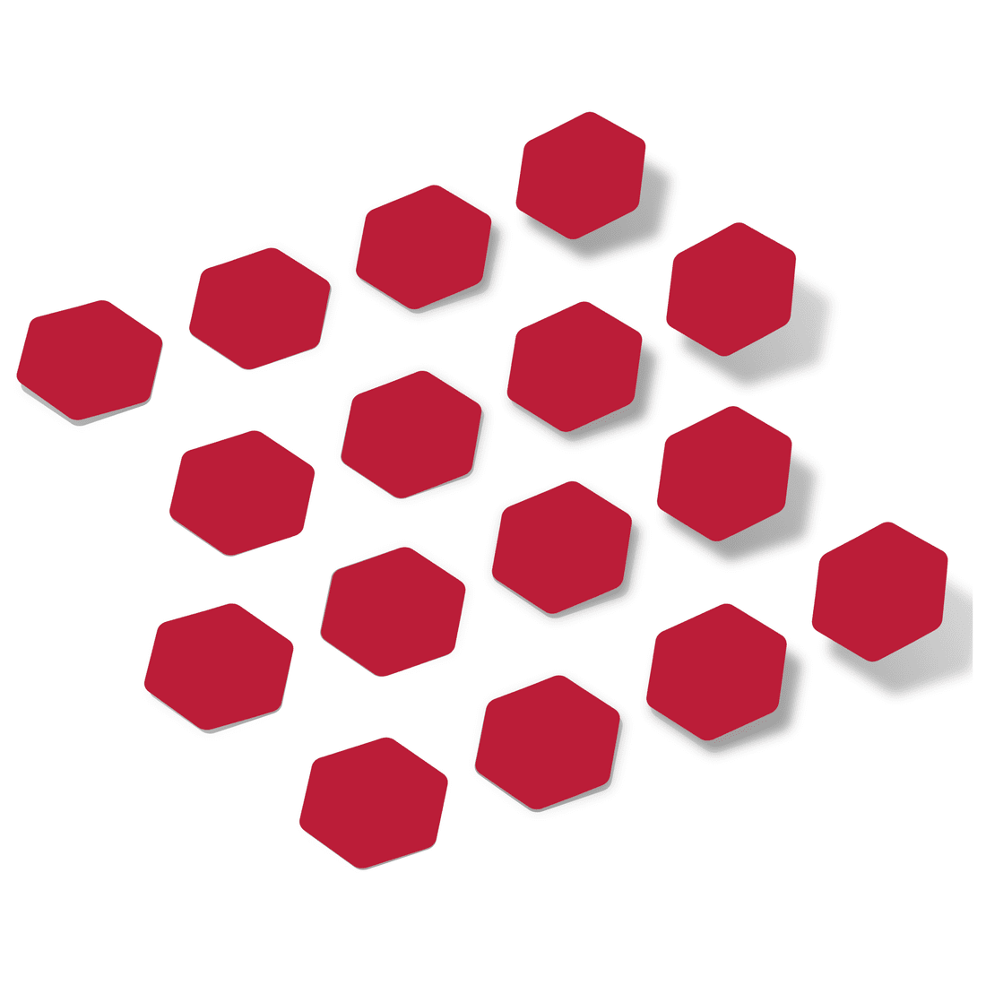 Red Hexagon Vinyl Wall Decals