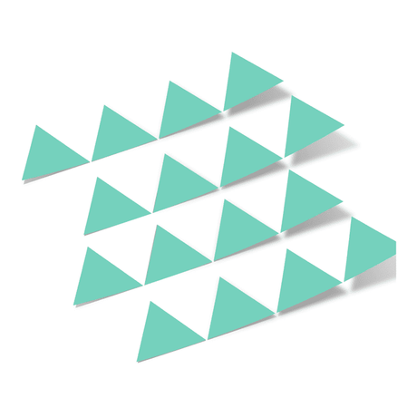 Mint Green Triangles Vinyl Wall Decals