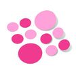 Pink / Hot Pink Polka Dot Circles Wall Decals