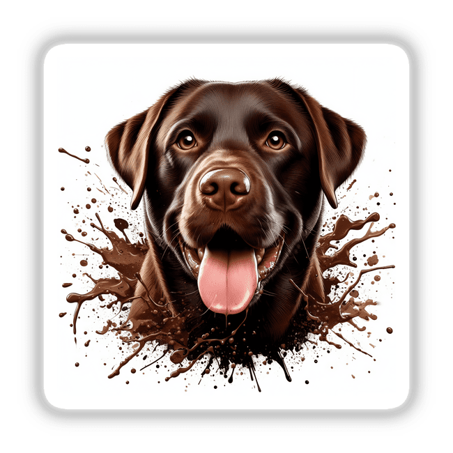 Chocolate Splash Lab Dog