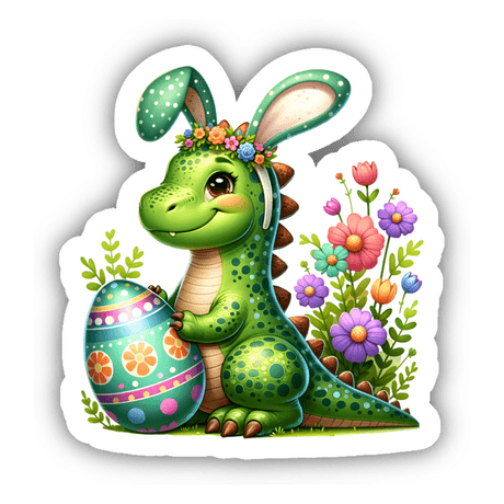Cute Dinosaur with Bunny ears sticker