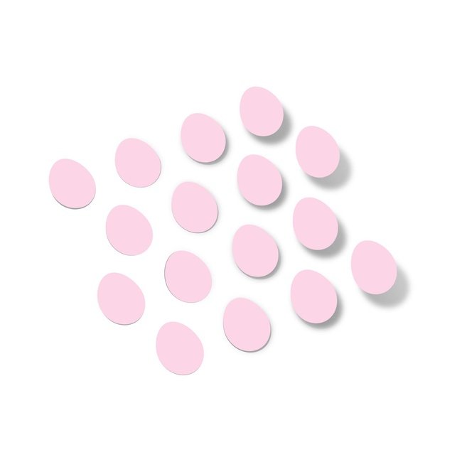 Baby Pink Egg Shape Vinyl Wall Decals