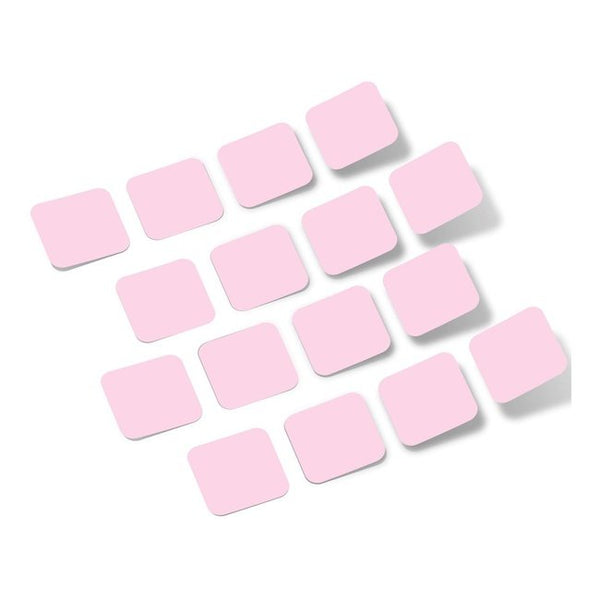 Baby Pink Rounded Squares Vinyl Wall Decals