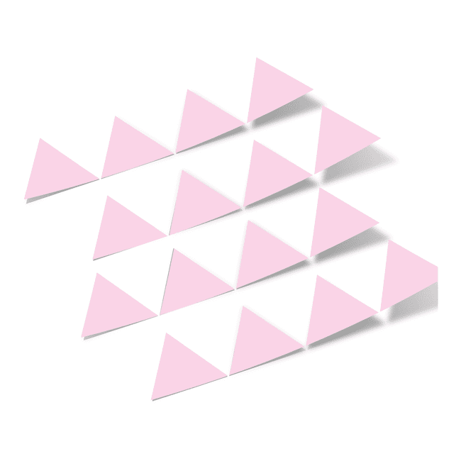Baby Pink Triangles Vinyl Wall Decals