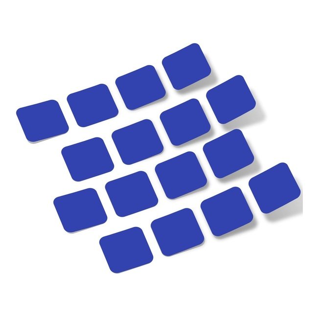 Blue Rounded Squares Vinyl Wall Decals