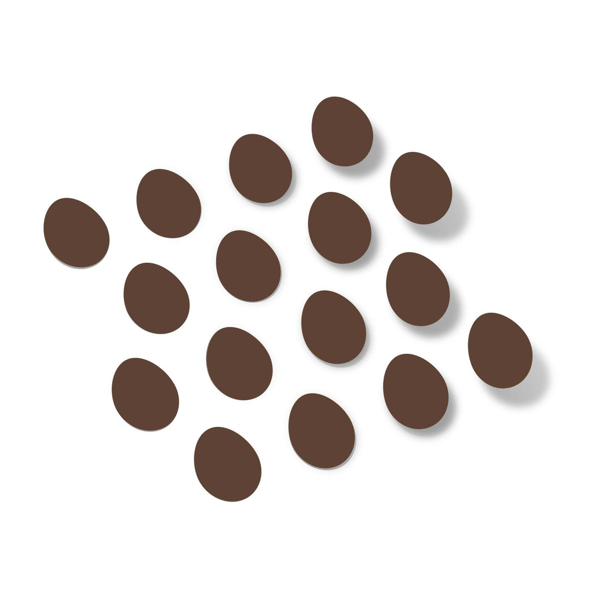 Chocolate Brown Egg Shape Vinyl Wall Decals