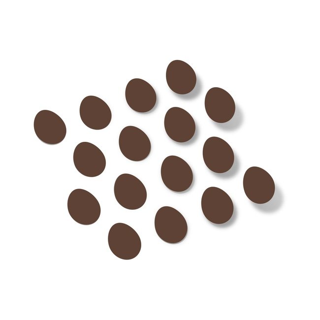 Chocolate Brown Egg Shape Vinyl Wall Decals