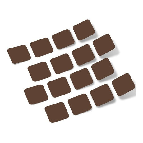 Chocolate Brown Rounded Squares Vinyl Wall Decals
