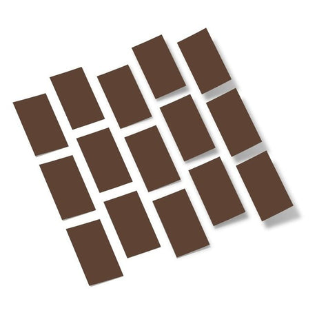 Chocolate Brown Rectangles Vinyl Wall Decals