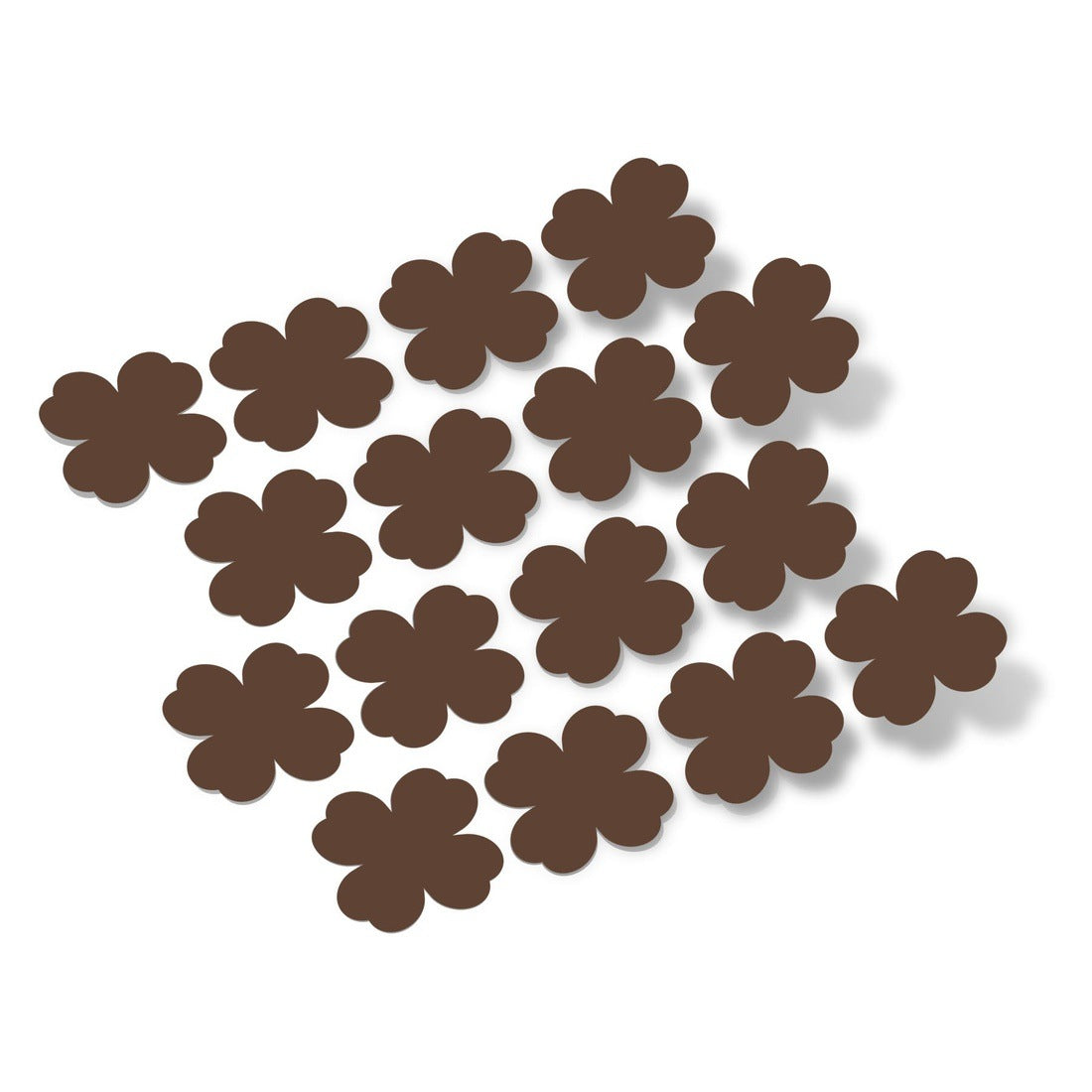 Chocolate Brown Shamrock Vinyl Wall Decals