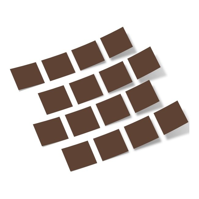 Chocolate Brown Squares Vinyl Wall Decals